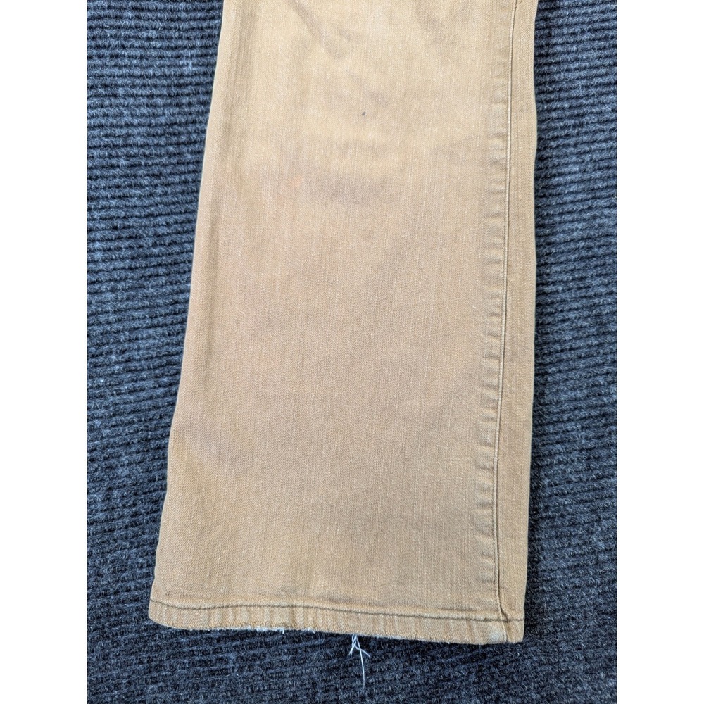 Lauren by Ralph Lauren Jeans Women 7/8 Beige Stretch Streetwear Raw Hem Flare - Picture 4 of 16